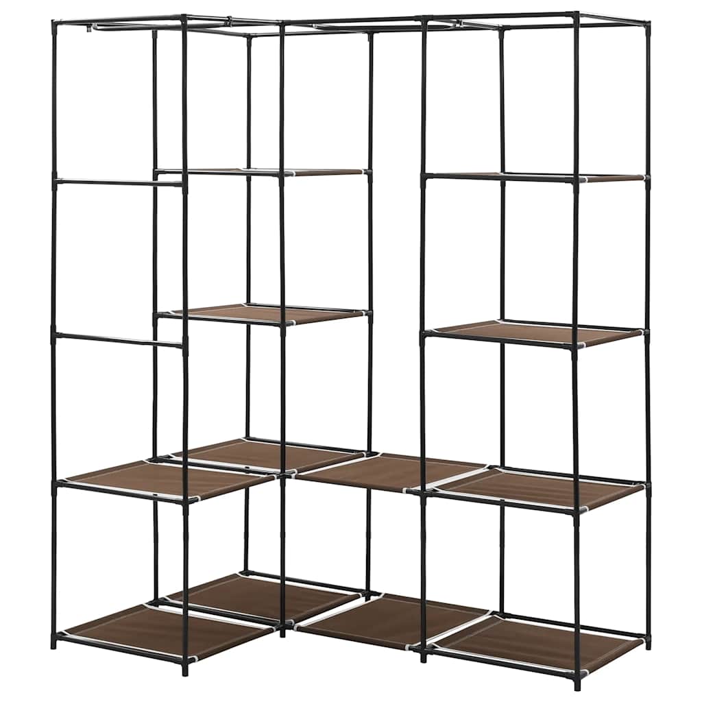 vidaXL Wardrobe | Brown | Iron tube | 130 x 87 x 169 cm | Wardrobe | Rectangular