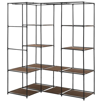 vidaXL Wardrobe | Brown | Iron tube | 130 x 87 x 169 cm | Wardrobe | Rectangular