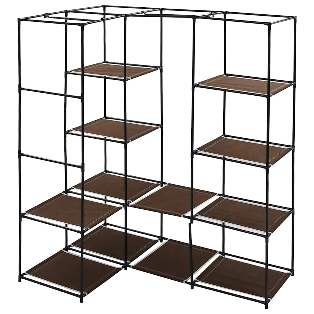 vidaXL Wardrobe | Brown | Iron tube | 130 x 87 x 169 cm | Wardrobe | Rectangular