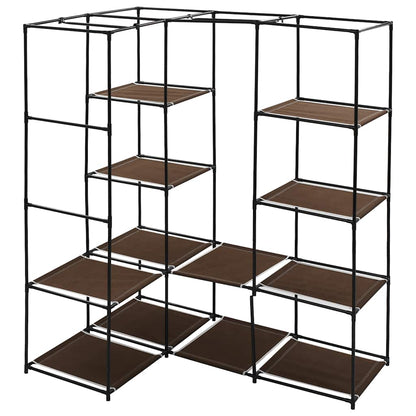 vidaXL Wardrobe | Brown | Iron tube | 130 x 87 x 169 cm | Wardrobe | Rectangular