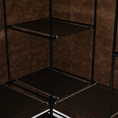 vidaXL Wardrobe | Brown | Iron tube | 130 x 87 x 169 cm | Wardrobe | Rectangular