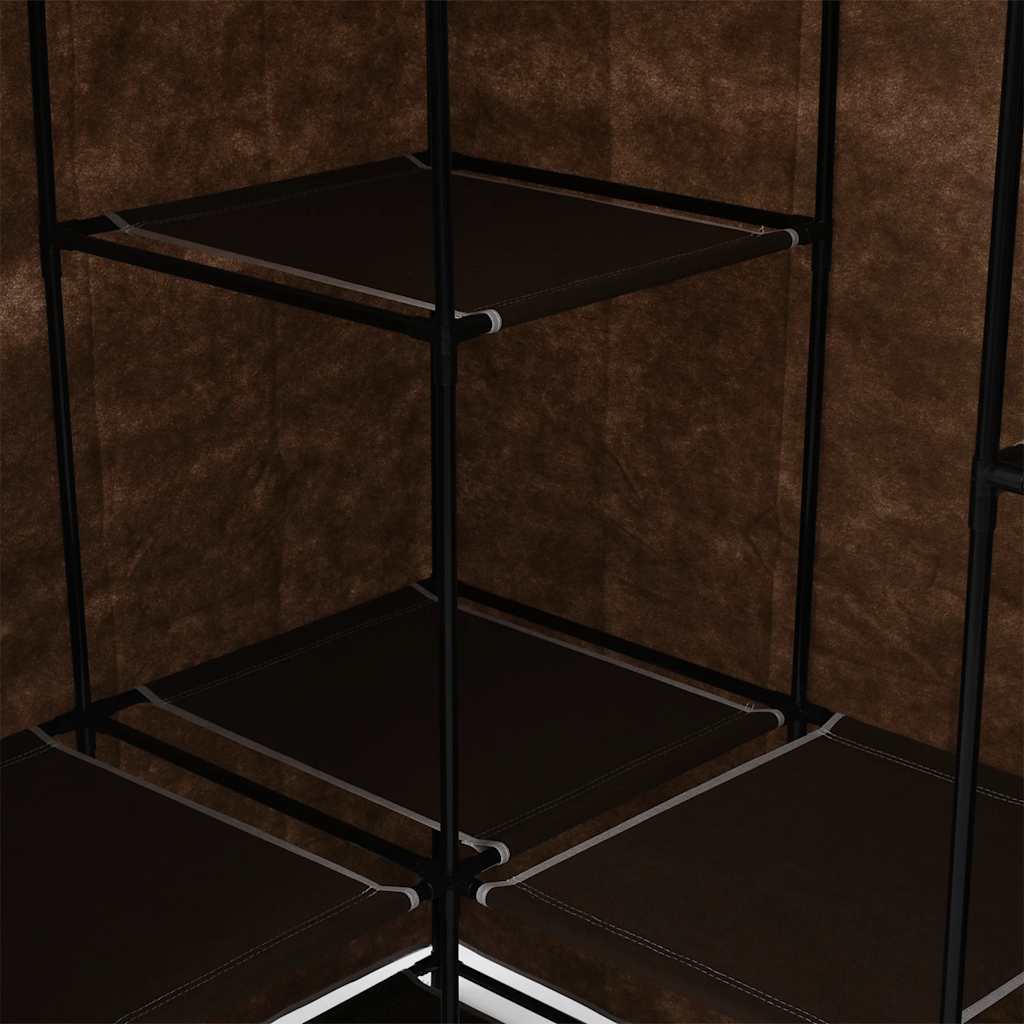 282450 vidaXL Corner Wardrobe Brown 130x87x169 cm