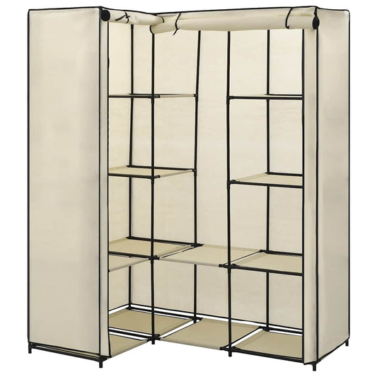 vidaXL Wardrobe | Cream | Iron tube | Large | Wardrobe | Other | Modern