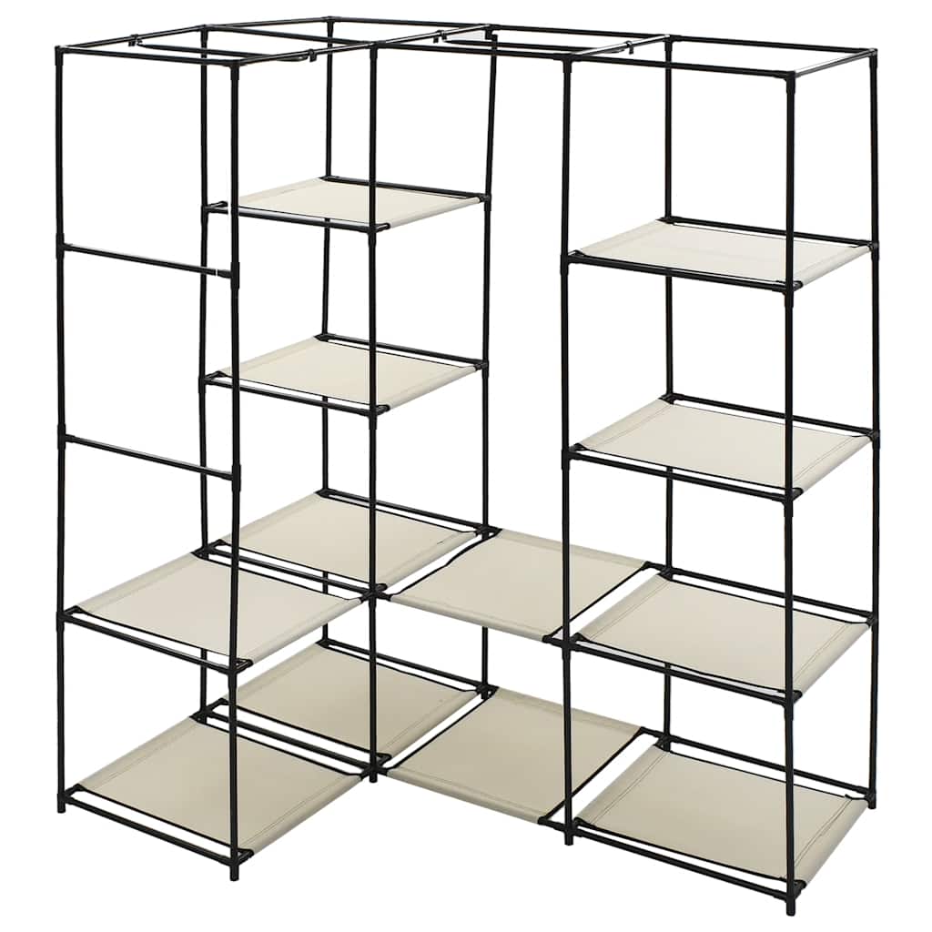 vidaXL Wardrobe | Cream | Iron tube | Large | Wardrobe | Other | Modern