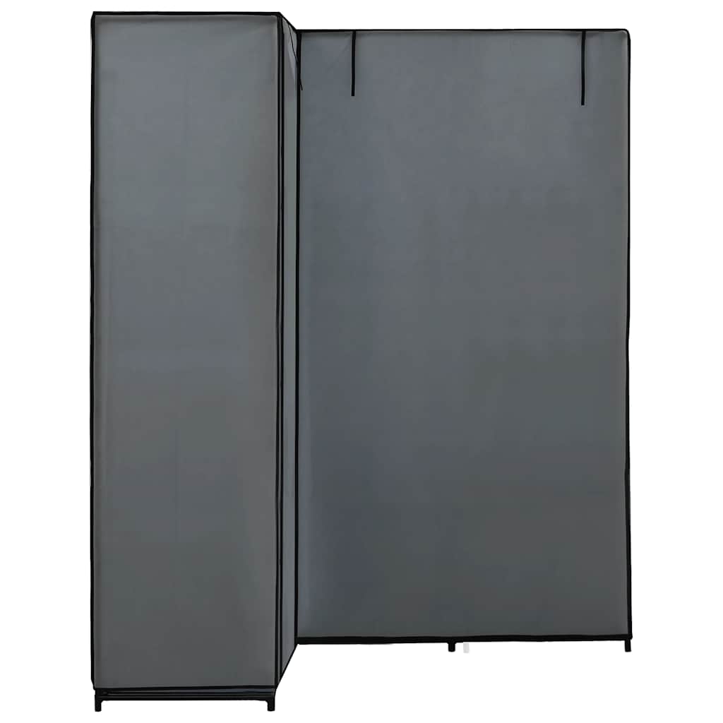 282452 vidaXL Corner Wardrobe Grey 130x87x169 cm