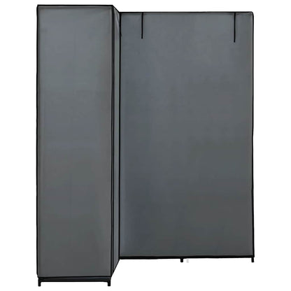 282452 vidaXL Corner Wardrobe Grey 130x87x169 cm