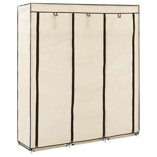 vidaXL Wardrobe | Cream | Non-woven fabric | Collapsible | Wardrobe