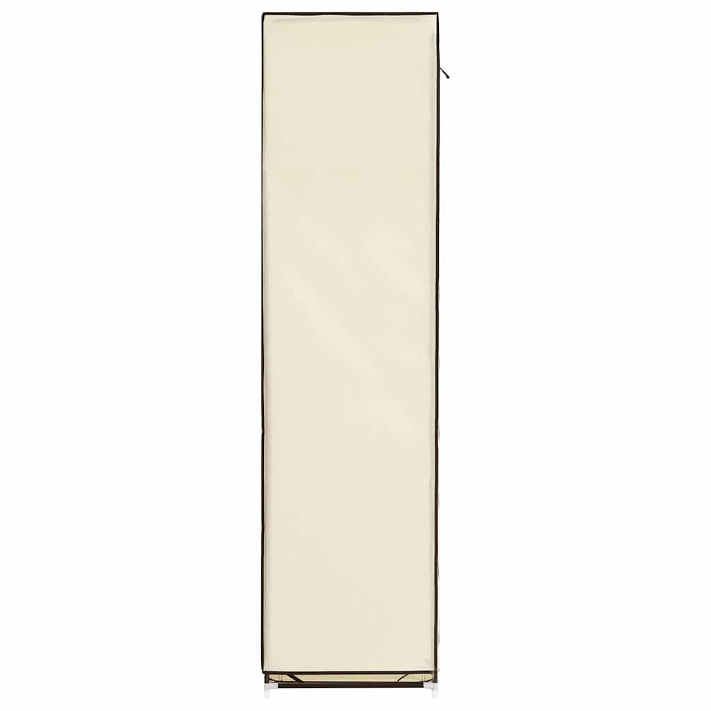 vidaXL Wardrobe with Compartments and Rods Cream 150x45x175 cm Fabric