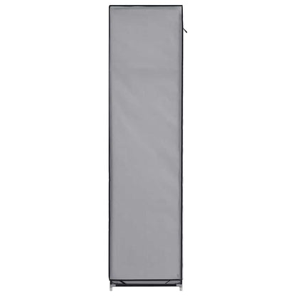 282456 vidaXL Wardrobe with Compartments and Rods Grey 150x45x175 cm Fabric