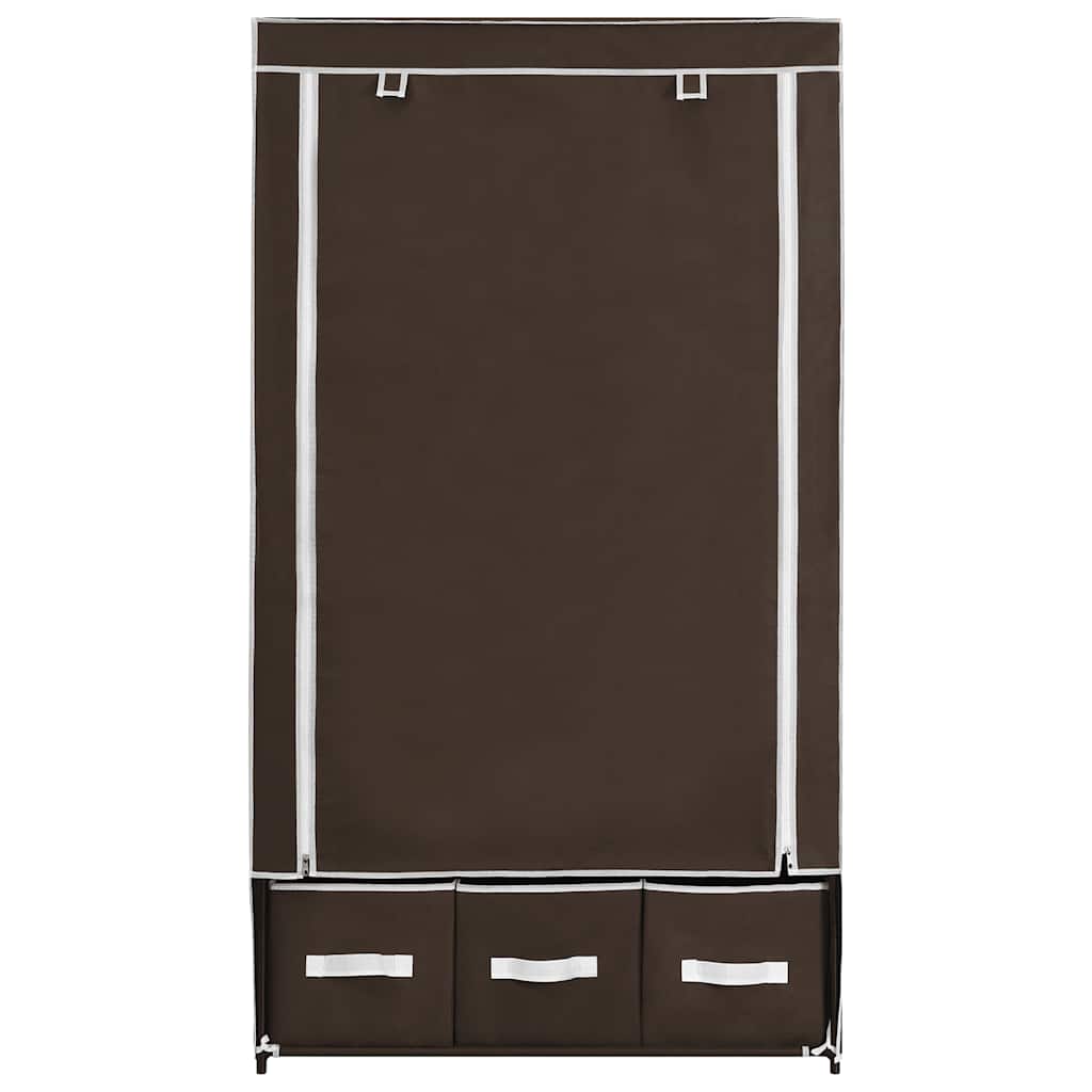 vidaXL Wardrobe Brown 87x49x159 cm Fabric