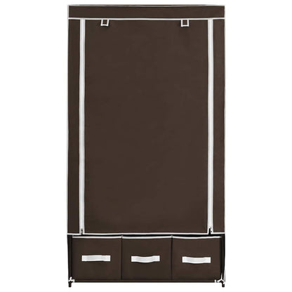 vidaXL Wardrobe Brown 87x49x159 cm Fabric
