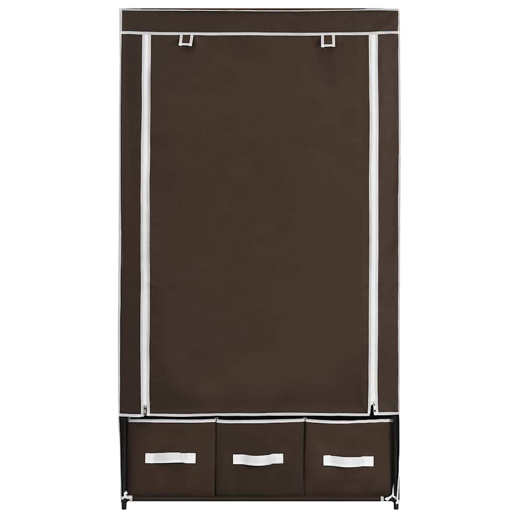 282458 vidaXL Wardrobe Brown 87x49x159 cm Fabric