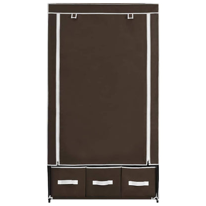 282458 vidaXL Wardrobe Brown 87x49x159 cm Fabric