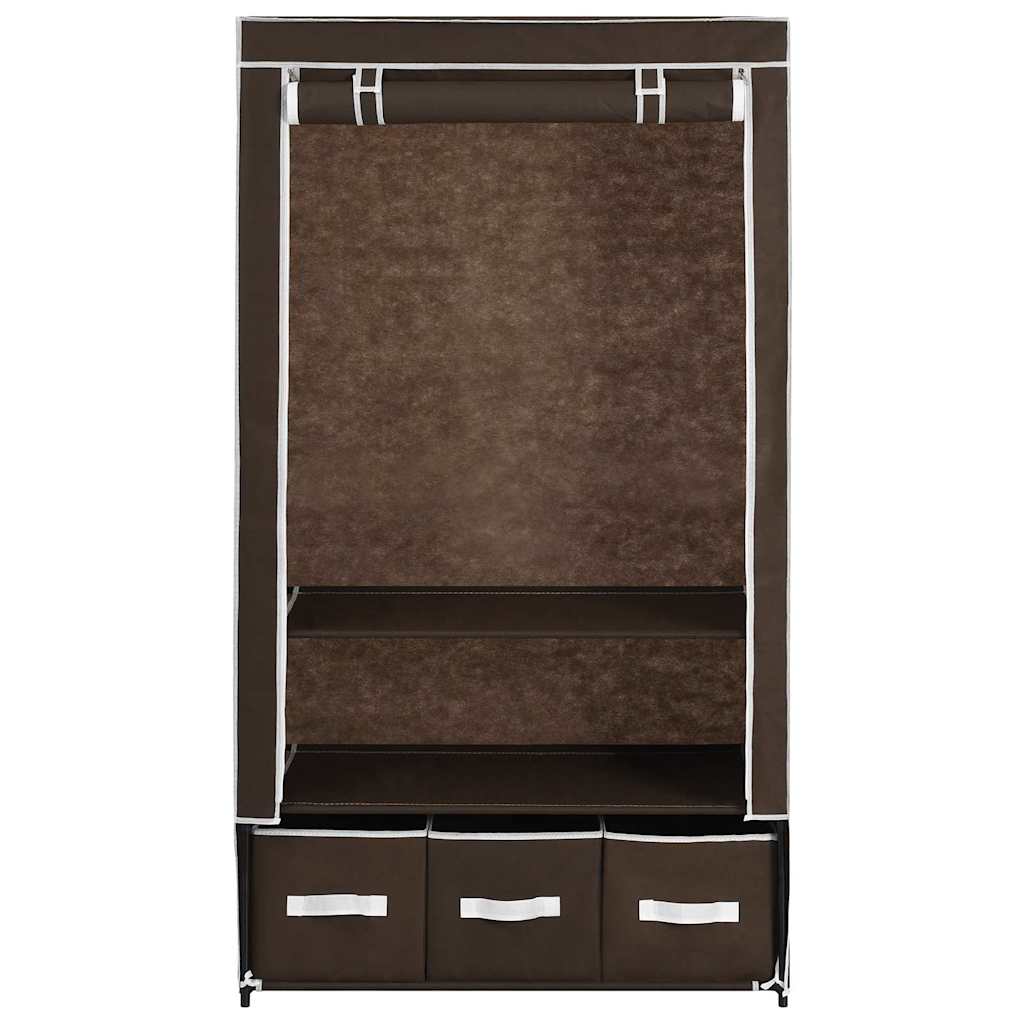 vidaXL Wardrobe Brown 87x49x159 cm Fabric