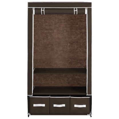 282458 vidaXL Wardrobe Brown 87x49x159 cm Fabric