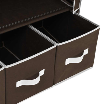 282458 vidaXL Wardrobe Brown 87x49x159 cm Fabric