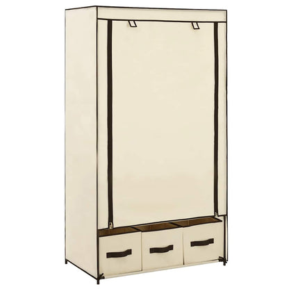 vidaXL Wardrobe Cream 87x49x159 cm Fabric