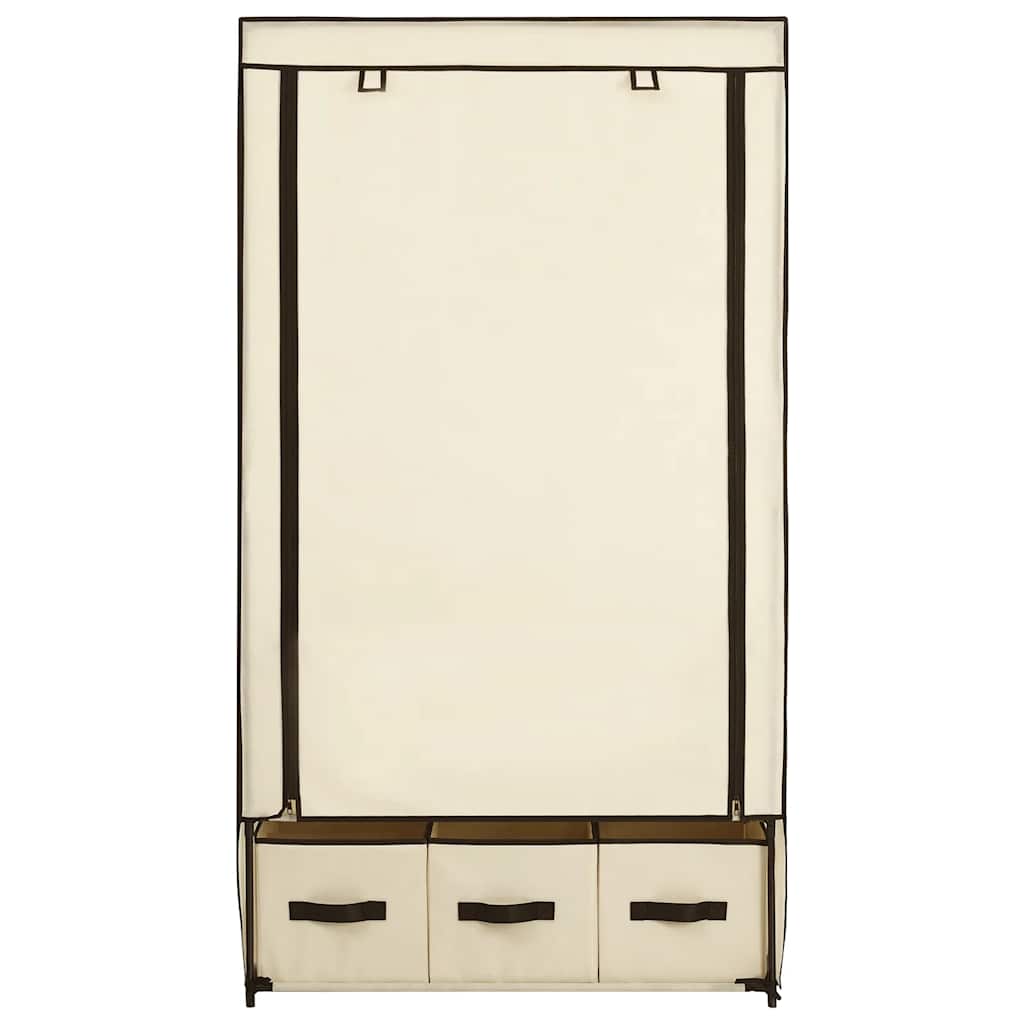 vidaXL Wardrobe Cream 87x49x159 cm Fabric