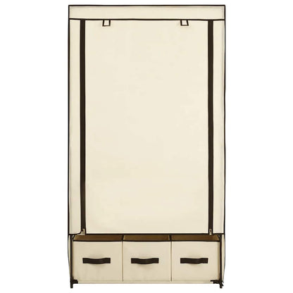 vidaXL Wardrobe Cream 87x49x159 cm Fabric