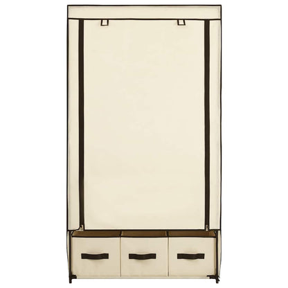 282459 vidaXL Wardrobe Cream 87x49x159 cm Fabric