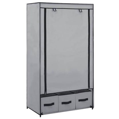 vidaXL Wardrobe Grey 87x49x159 cm Fabric