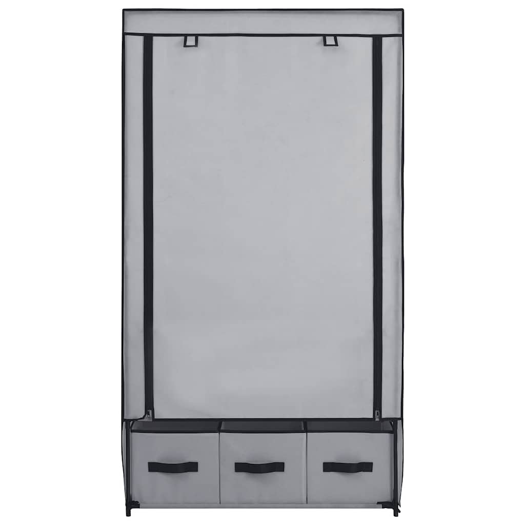 vidaXL Wardrobe Grey 87x49x159 cm Fabric