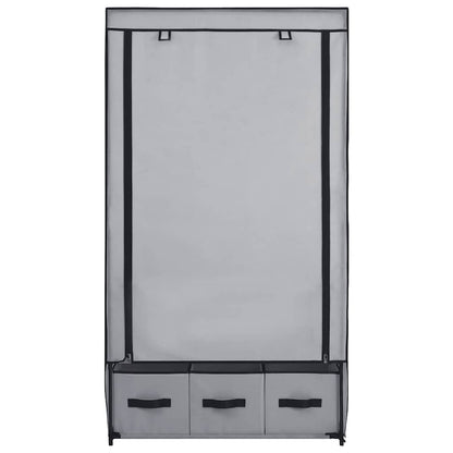 vidaXL Wardrobe Grey 87x49x159 cm Fabric
