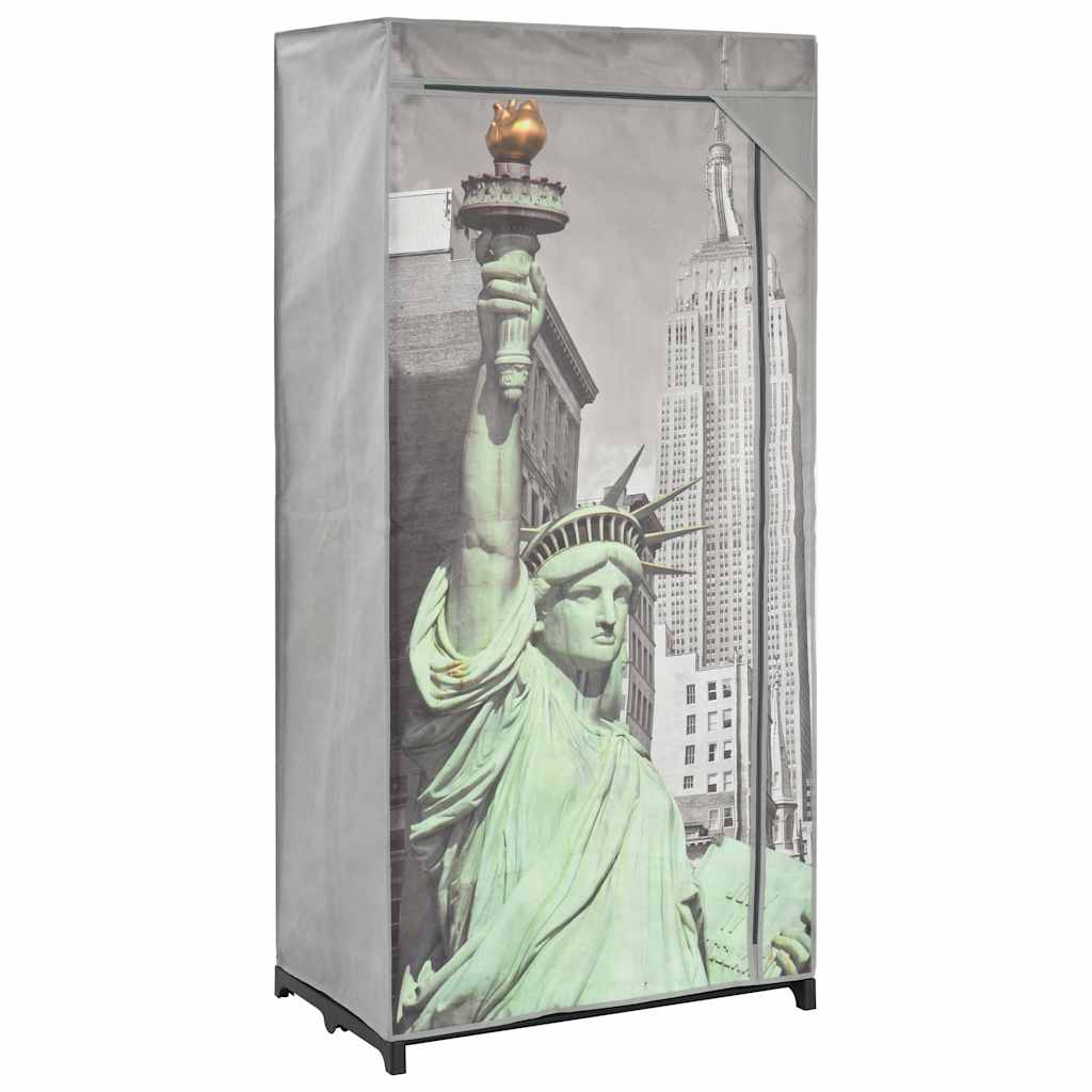 282461 vidaXL Wardrobe New York 75x45x160 cm Fabric