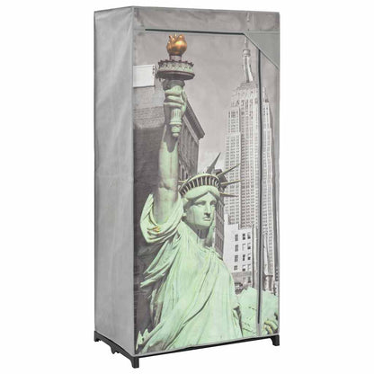 282461 vidaXL Wardrobe New York 75x45x160 cm Fabric