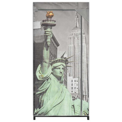 282461 vidaXL Wardrobe New York 75x45x160 cm Fabric