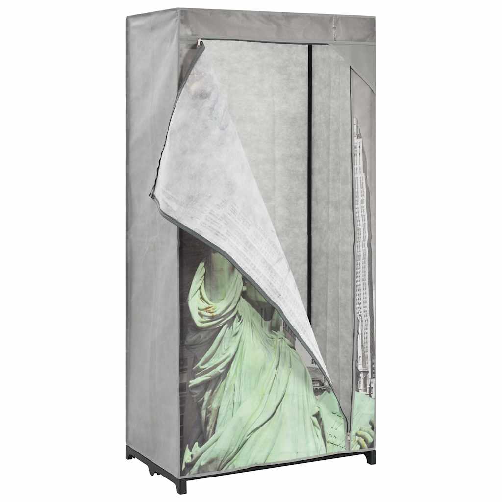 282461 vidaXL Wardrobe New York 75x45x160 cm Fabric