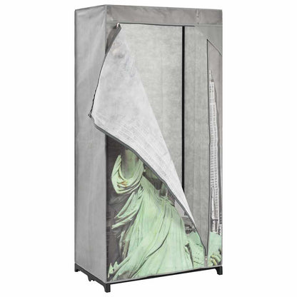 282461 vidaXL Wardrobe New York 75x45x160 cm Fabric