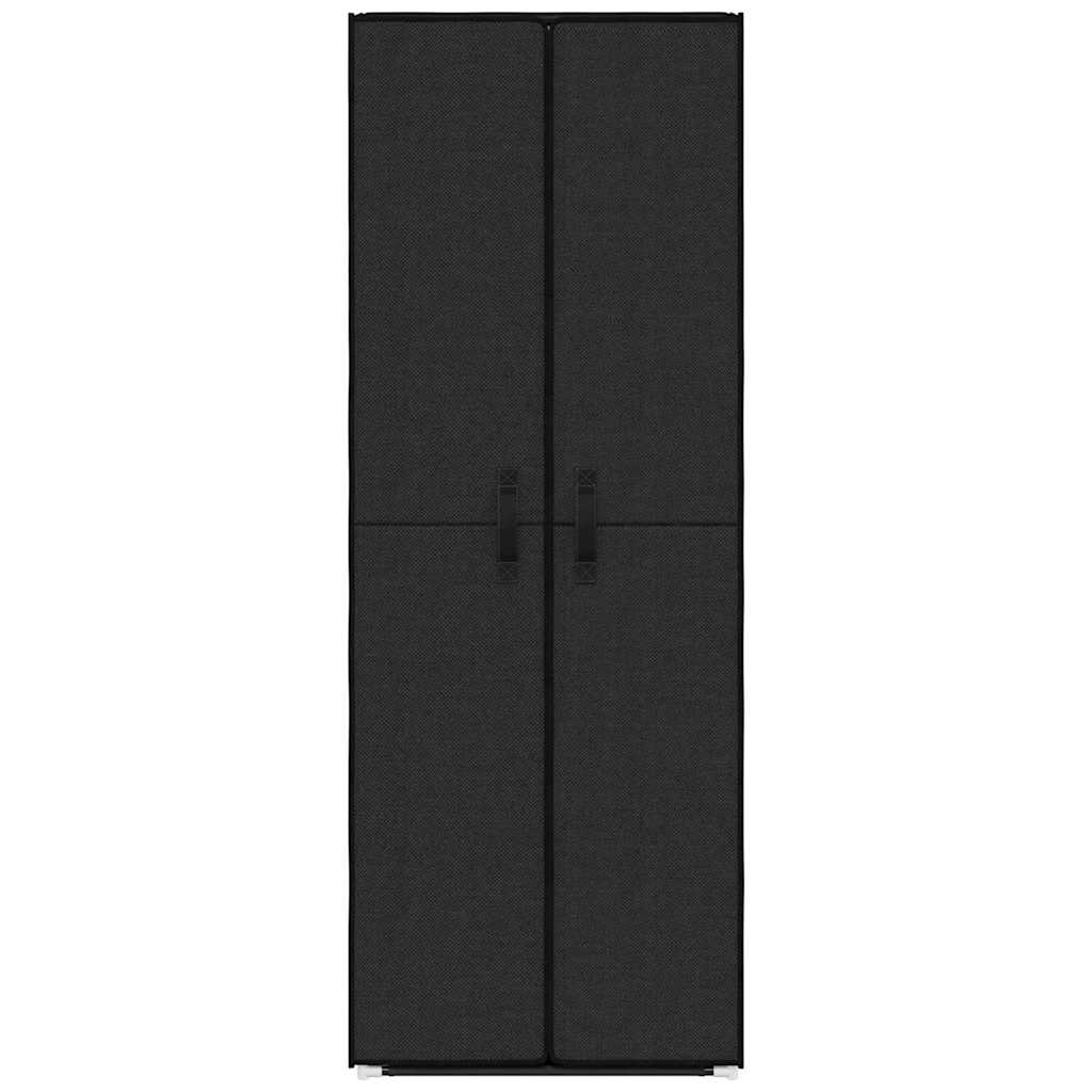vidaXL Shoe Cabinet Black 60x30x166 cm Fabric