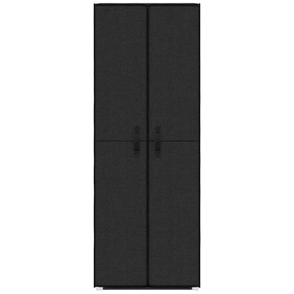 vidaXL Shoe Cabinet Black 60x30x166 cm Fabric