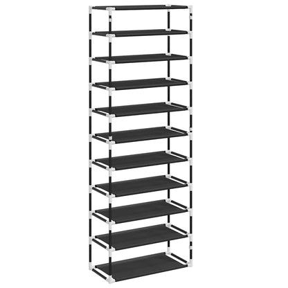vidaXL Shoe Cabinet Black 60x30x166 cm Fabric