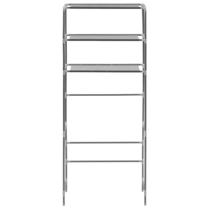 vidaXL 3-Tier Storage Rack over Laundry Machine Silver 69x28x169 cm