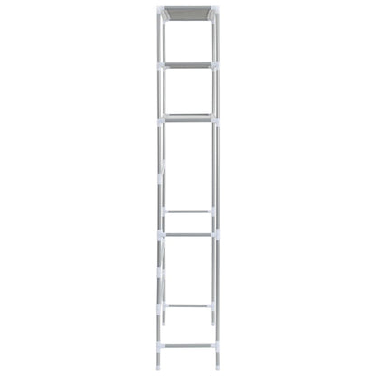 vidaXL 3-Tier Storage Rack over Laundry Machine Silver 69x28x169 cm
