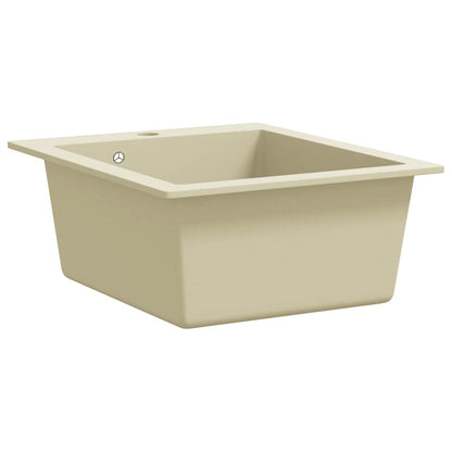 vidaXL Granite Kitchen Sink Single Basin Beige
