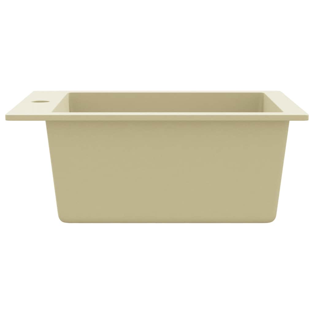 vidaXL Granite Kitchen Sink Single Basin Beige