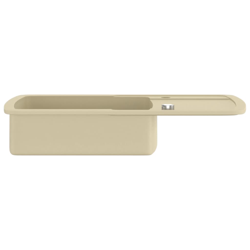 vidaXL Granite Kitchen Sink Single Basin Beige