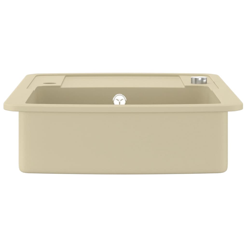 vidaXL Granite Kitchen Sink Single Basin Beige