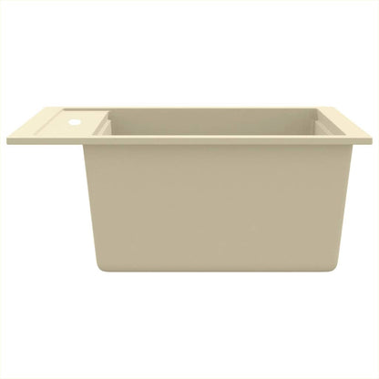 vidaXL Granite Kitchen Sink Single Basin Beige