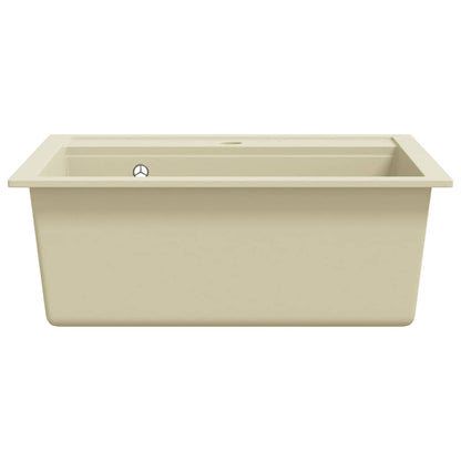 vidaXL Granite Kitchen Sink Single Basin Beige
