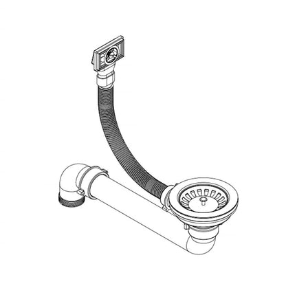 vidaXL Granite Kitchen Sink Single Basin Round White