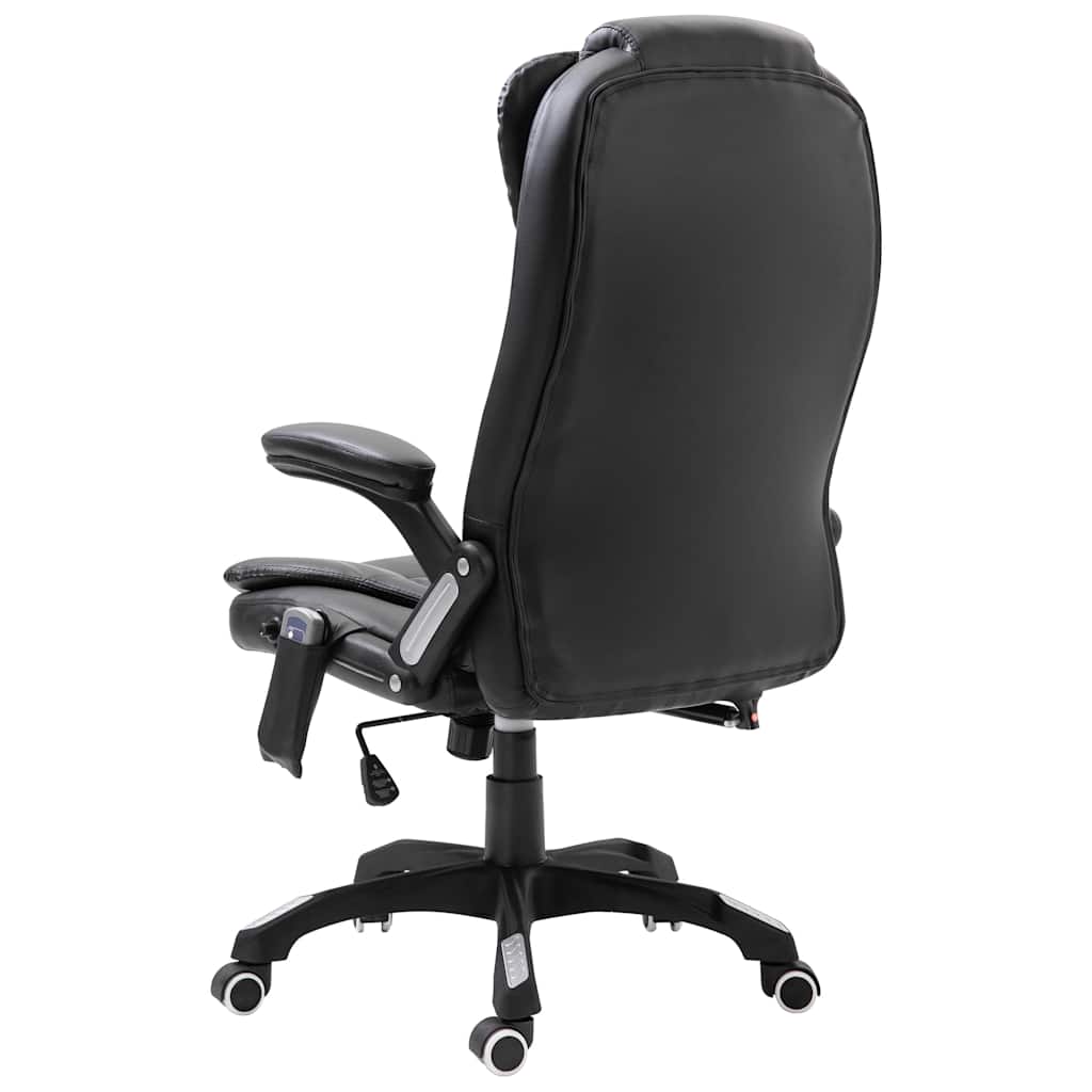 20235 vidaXL Massage Office Chair Black Faux Leather