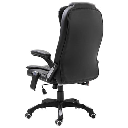20235 vidaXL Massage Office Chair Black Faux Leather