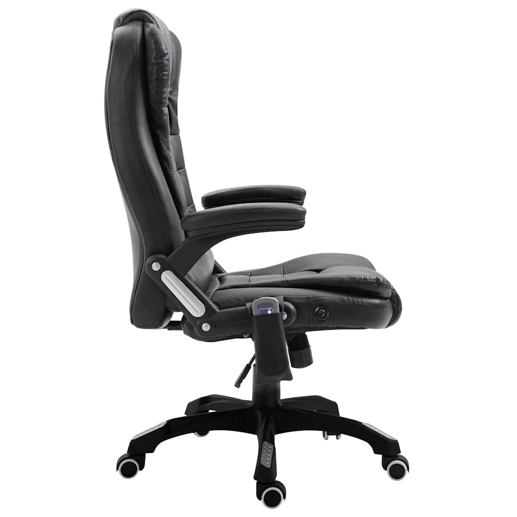 20235 vidaXL Massage Office Chair Black Faux Leather