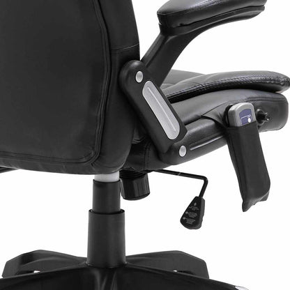 20235 vidaXL Massage Office Chair Black Faux Leather