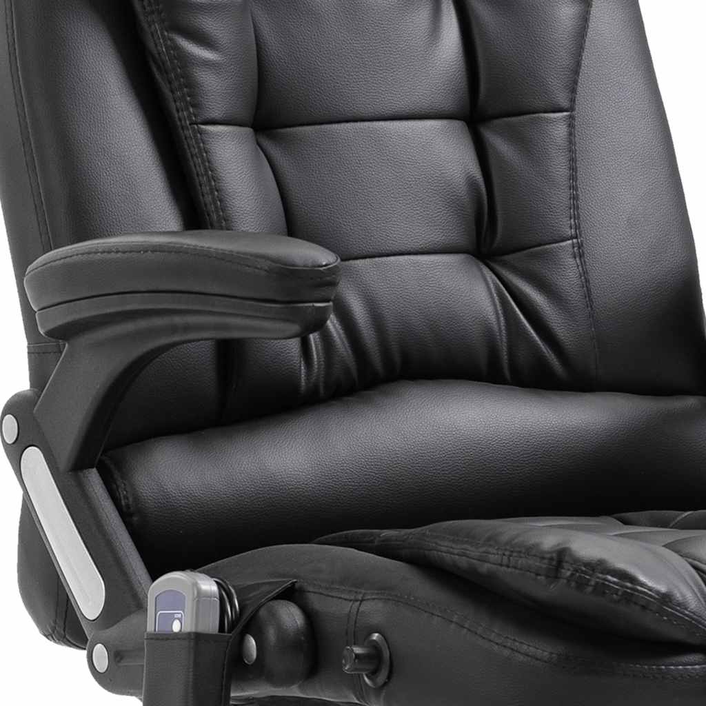 20235 vidaXL Massage Office Chair Black Faux Leather