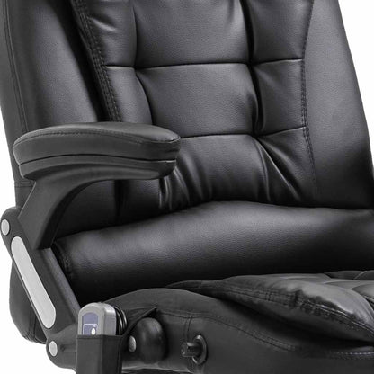 20235 vidaXL Massage Office Chair Black Faux Leather